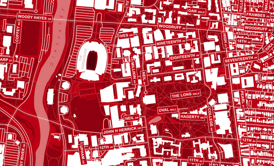 Freshmen Series: Ohio State University Campus Map (24×36)